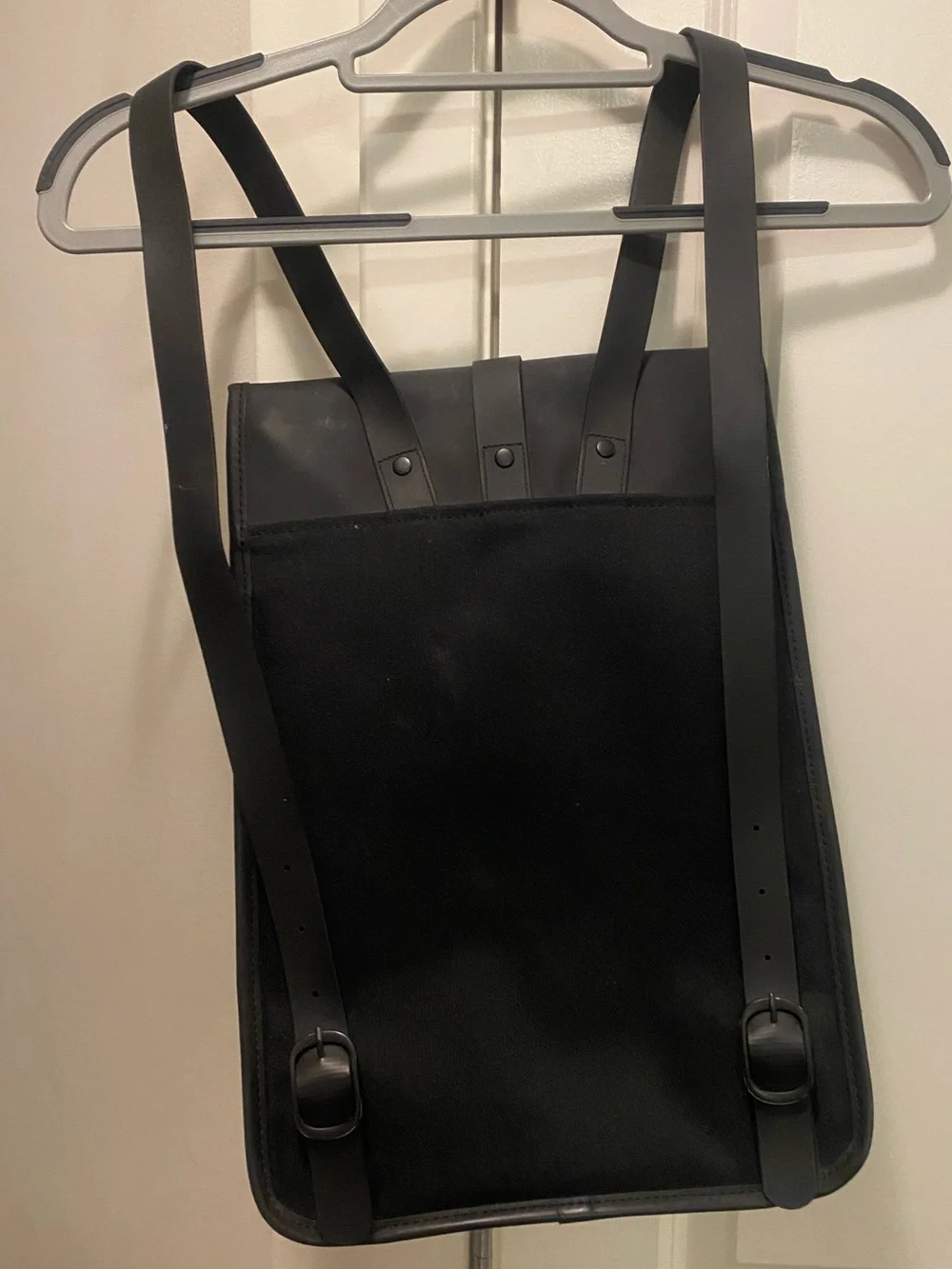 Rains Black Minimal Backpack
